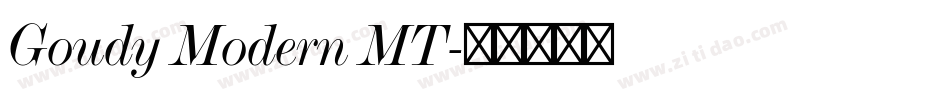Goudy Modern MT字体转换